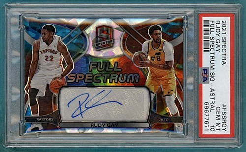 2021 Panini Spectra Full Spectrum Sigs Astral Rudy Gay Auto /49 #FSSRGY PSA 10! - Picture 1 of 2