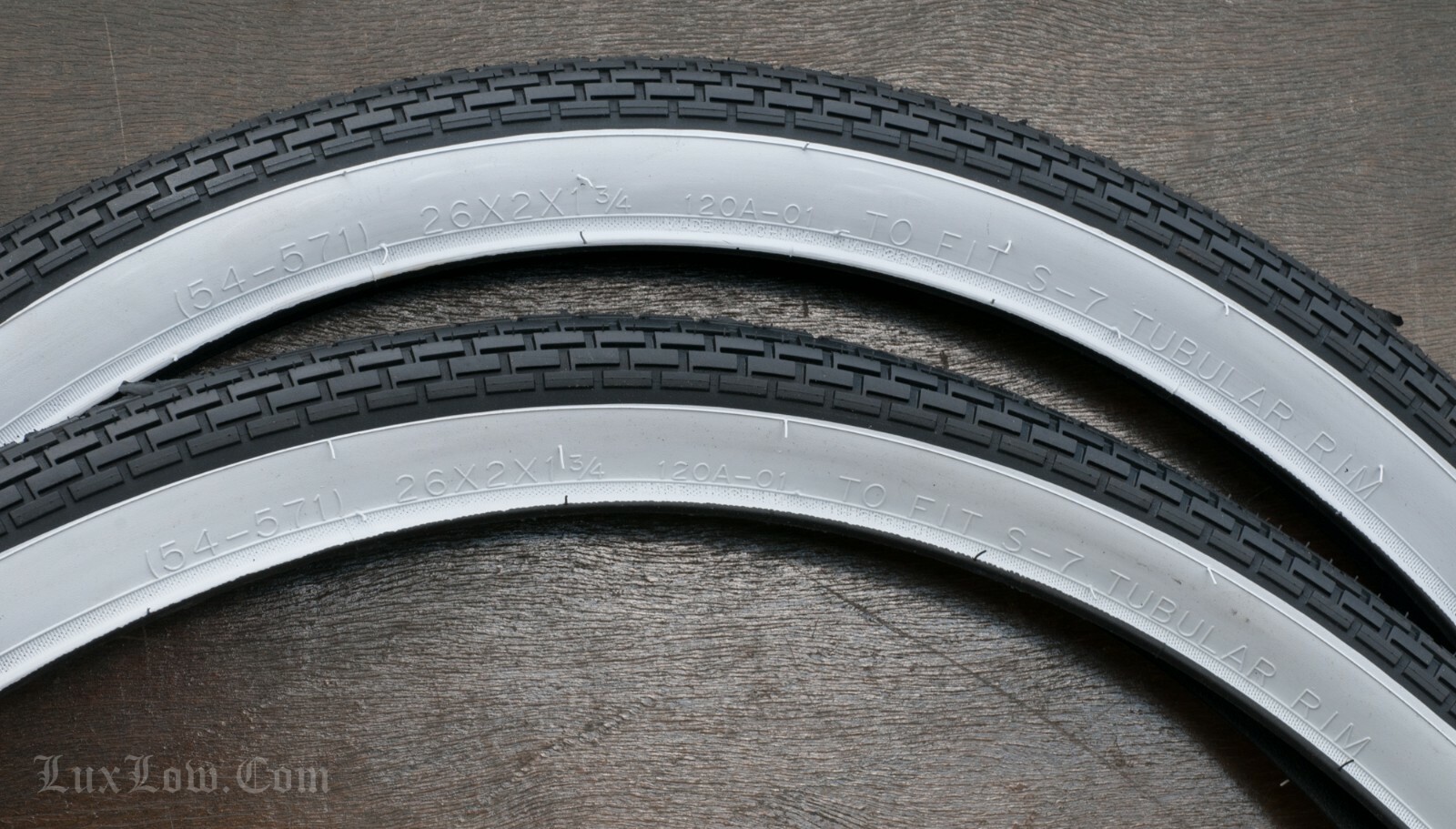 S7 Brick Bicycle TIRES 20/24/26"x1 3/4" Whitewall Vintage Schwinn Bike