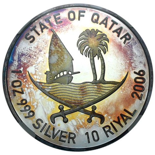 QATAR 10 Riyal 2006 Silver 1oz NGC PF67UC '15th Asian Games Doha - Tennis' - Picture 3 of 3