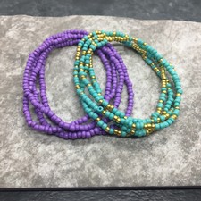 2 PC Handcrafted Waist Beads Jewelry African Bohemia Bracelets Anklet New 4686