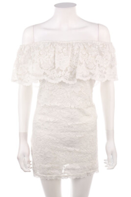 Ohne Label Kleid Spitze Carmen S off-white