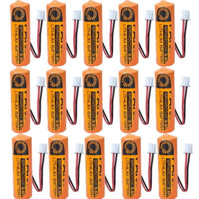 15pcs for FANSO ER14505M 3.6V 2200mAh Water Meter Battery with White Plug US