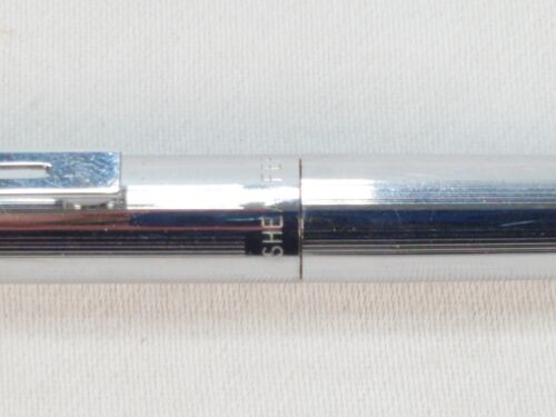 Pluma Estilográfica Sheaffer Targa 1000 CTROMO BRILLANTE CT CLÁSICO F Plumín Rayas Regencia - Imagen 3 de 6