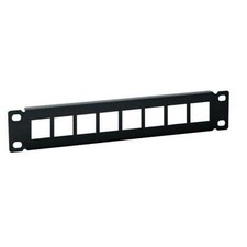 Techly Professional Pannello Patch 10'' 1 HE 8 posti per Frutti Keystone Nero
