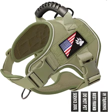 Tactical Dog Harness with Handle Adjustable Reflective Military Dog Vest 