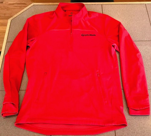 Mens Adidas Taylormade Quarter-Zip Golf Sweatshirt Medium Red | eBay