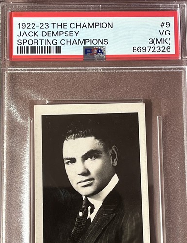 1922 Sporting Champions Jack Dempsey The Champion ROOKIE PSA 3 boxing card RC !! - Picture 2 of 5