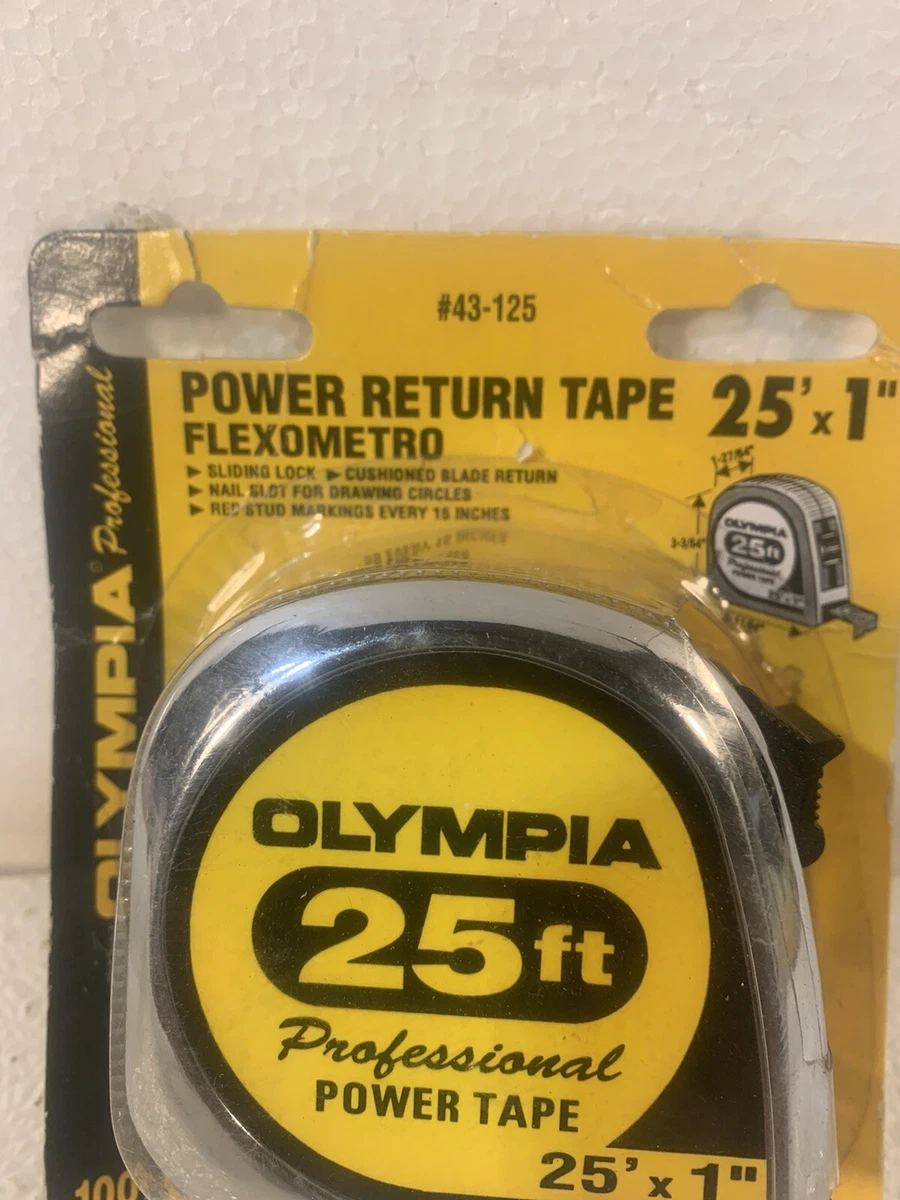 Olympia 25ft X 1 Tape Measure Professional Power Tape 43 125