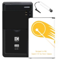 Large Power 3220mAh Extended Slim Battery Charger Stylus for LG Risio 2 M154 USA