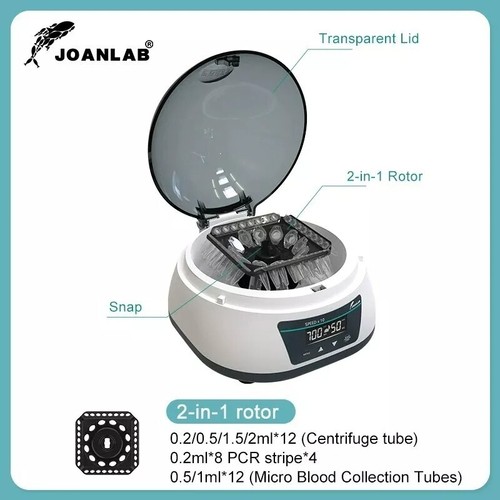 JOANLAB Micro Centrifuge Machine Portable Benchtop Lab Serum Blood Seperator - Picture 5 of 17