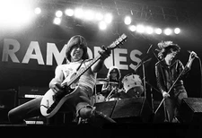 Punk Rock Band Group The Ramones in Concert on Stage Poster Photo 11" x 17" 