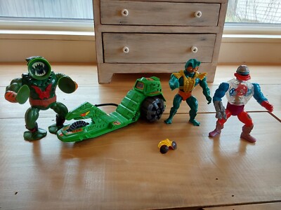 Vintage MOTU Lot Merman Leech Roboto Road Ripper Mer-Man Buzz Off