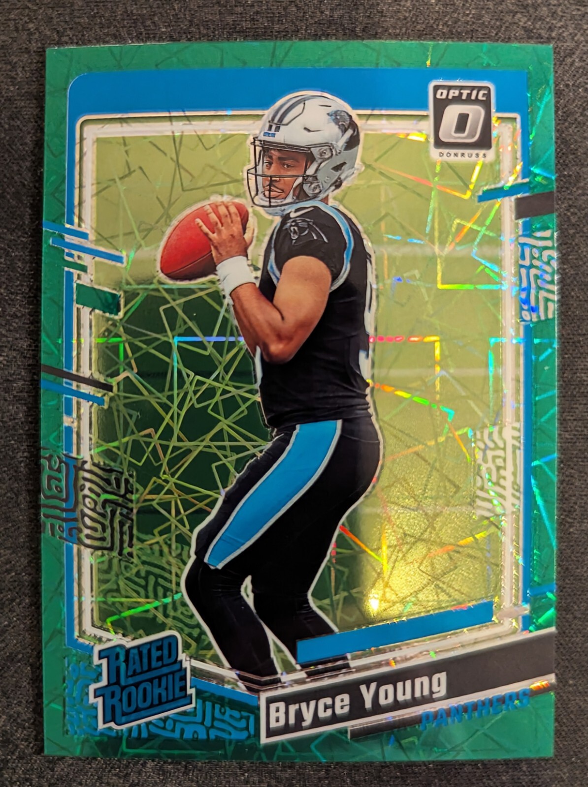 2023 Donruss Optic Bryce Young #213 Rated Rookie Green Velocity RC