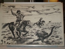 28% de descuento!  Artista nativo ARBIO "Gauchos" artista de caza