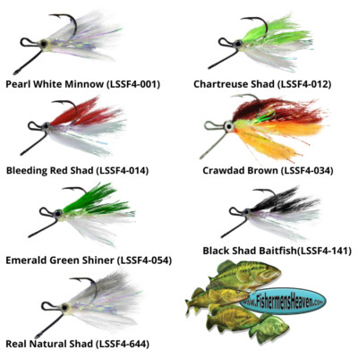 Live Shot'N Small Fry (LSSF4) Standout Ice Fishing Hooks Any 7 Color Blakemore