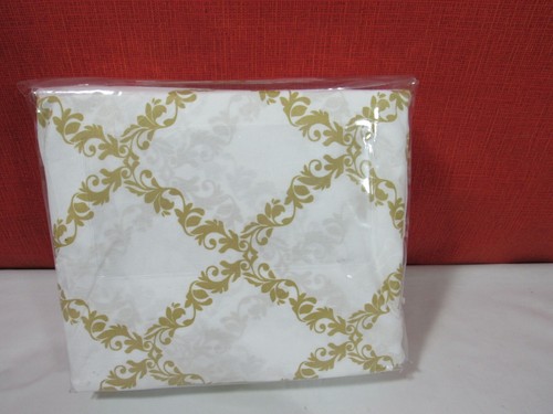 Hotel Collection Egyptian Cotton 4-Pc. White/Gold King Sheet Set
