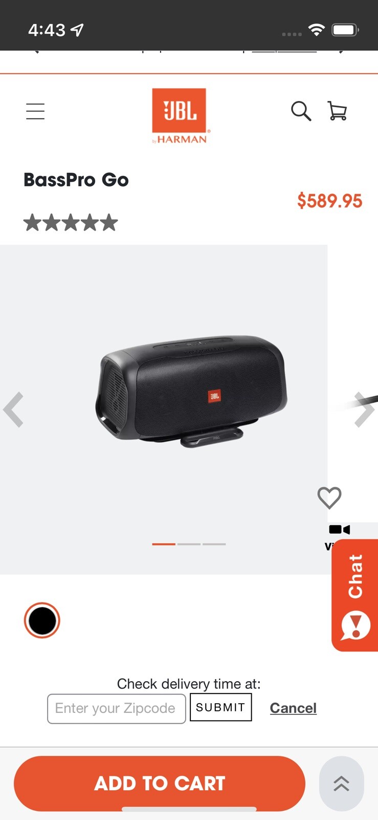 JBL BassPro Go Powered In-car Subwoofer 