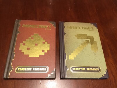 Lot Of 2 Minecraft Mojan Handbook Redstone Essential HB 2014
