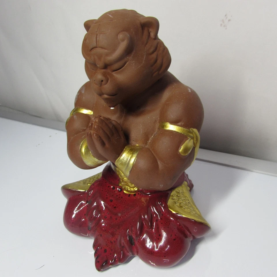 Feng Shui Animal Estatua Salones Decoraciones Meditación Tigre Estatuilla Decoración Foto 2 de 4