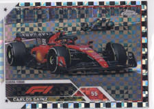 Topps 2023 Chrome Formula 1 Nr. 111 Carlos Sainz Checkerflag Refractor