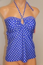 NWT Hula Honey Swimsuit Tankini Top BLU Bandini