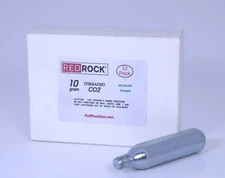 RedRock 10 Gram CO₂ Cartridges – 3/8" Threaded | 12 Pack | Industrial Grade Gas 