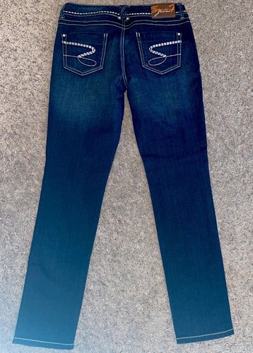 Seven7 Slimming dunkelblau Stretch Jeans Gr. 30 Nähte Glitzer NEU gerades Bein - Bild 3 von 10