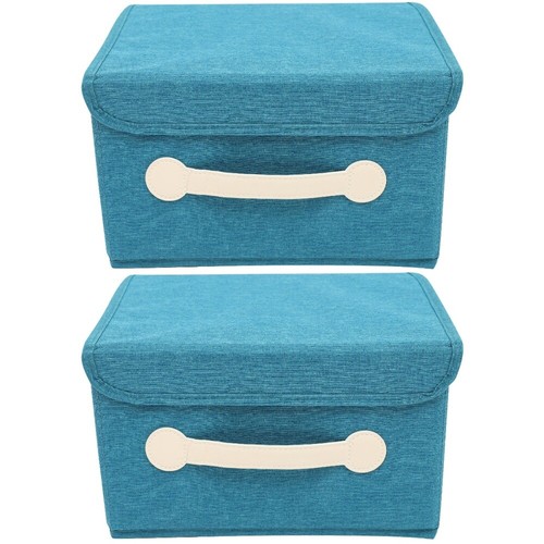 Set of 2 Aufbewahrungsbox Aus Stoff Kleiderorganisator Kleiderkästen