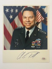 COLIN POWELL SIGNED AUTOGRAPHED 8X10 PHOTO MADAM SECRETARY THE AUTOMAT PSA COA