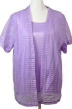 Gold Coast Always in Style Women’s Lavender 2 pc Set Size Large