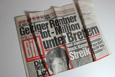 BILDzeitung 07.04.1984 April 7.4.1984 36. 37. 38. 39. 40.Geburtstag 