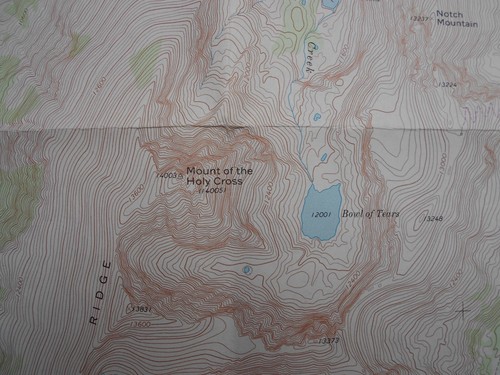 Vintage CO 14er Mount of The Holy Cross CO 7.5 Topo Map - Free Shipping! - Picture 3 of 4
