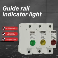 Led Din Rail Type Signal Light Circuit Breaker Distribution Box Indicator 240V