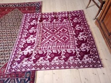   ANTICO E RARO TAPPETO ARTIGIANALE SARDO LAVORATO TELAIO A MANO Bosa 1930