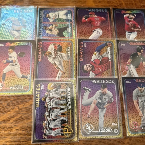 2024 Topps Baseball Series 1 & 2 18 Card Lot Holiday Foil Inserts - Picture 3 of 4