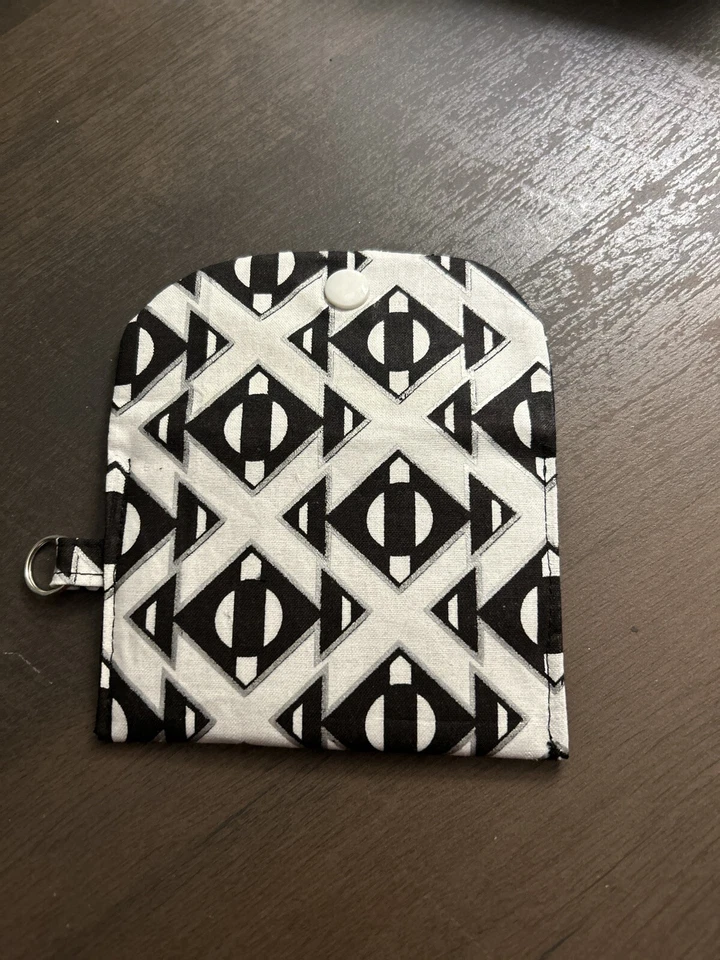 Ручной работы бумажник кредитной карты держатель подарочной карты хлопок * соответствующий брелок - Изображение 2 из 4