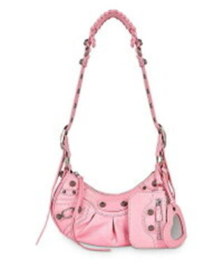 *BALENCIAGA*Le Cagol Tote Bag Sweet Pink Balenciaga Le Cagole Extra Small Leather Shoulder Bag