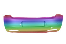 Fiat Grande Punto 2005-12 Heckstoßstange hinten mit PDC lackiert in Wunschfarbe 