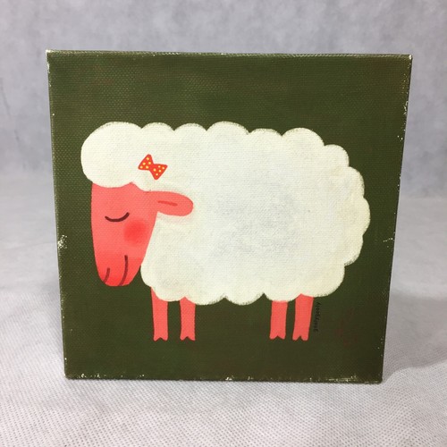 Set of 3 Animal Canvas Prints 6x6 Children's Bedroom Art Sheep Lion Yellow Duck - Picture 9 of 24