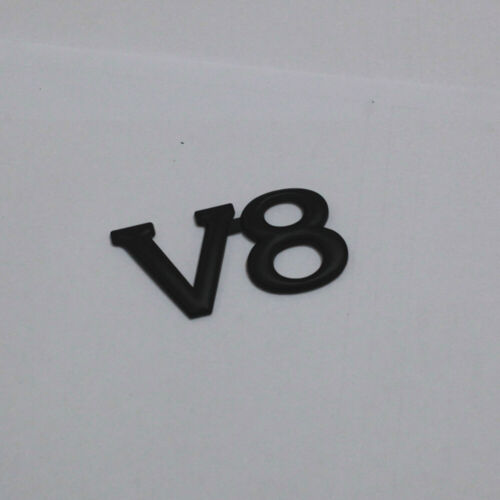 1x Black Matte V8 Metal Sticker Badge Emblem Decal Racing Luxury Diesel Tailgate - Picture 1 of 22