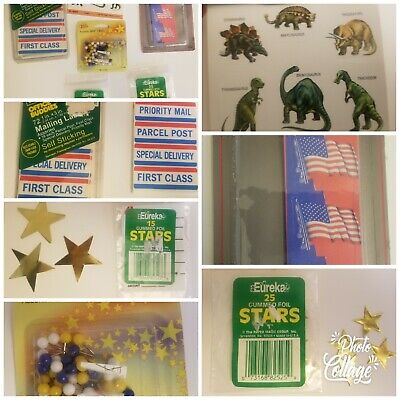 Vintage Stickers RANDOM LOT OF 10 Sandylion Eureka Hallmark Sparkle Mixed VTG