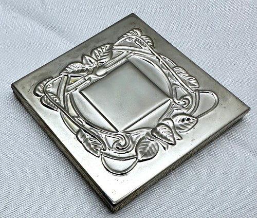 Godinger Art Nouveau Silver Art Company Double Mirror Compact For Purse - Picture 2 of 7