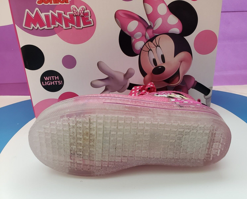 Disney's With Lights! Minnie Mouse Little Girls' High Top Sneakers size 7 - Picture 5 of 9