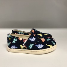 Toms Belmont Navy Dino Bones Youth Size 7