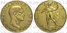 REGNO D'ITALIA - VITTORIO EMANUELE III - 100 LIRE IMPERO 1937 NO ORO - RICONIO