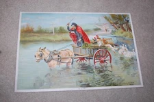 C. D. KENNY ADVERTISING PRINT "IN A FIX" COMICAL VINTAGE PRINT ca 1890's