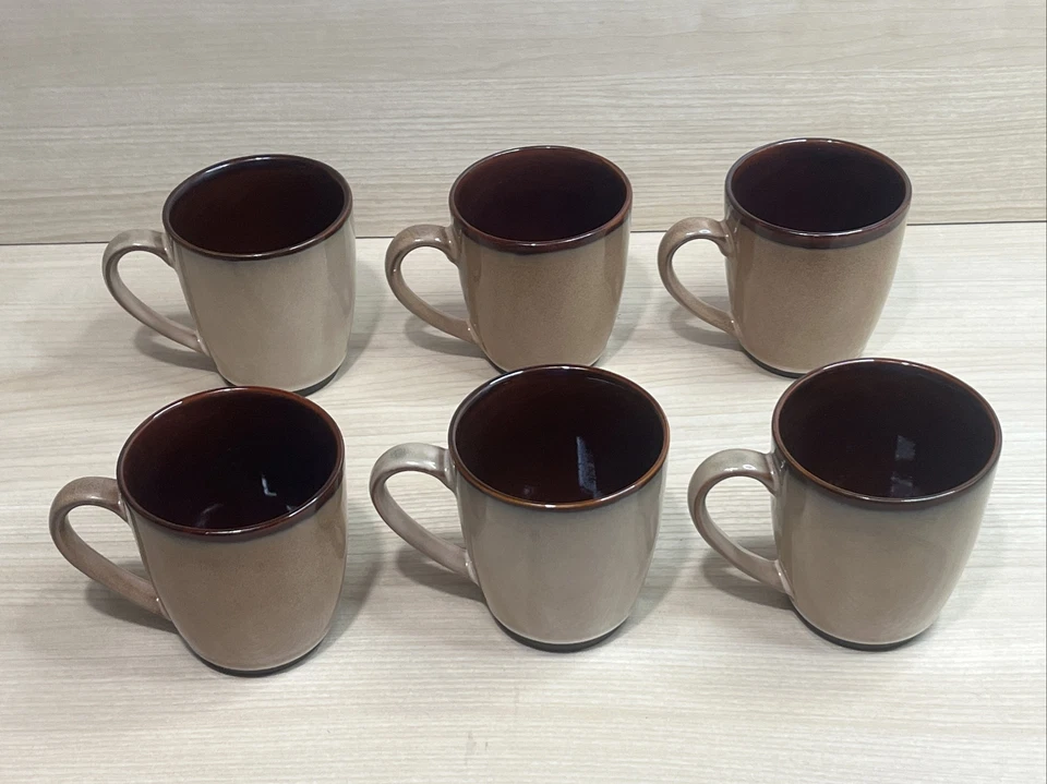 Lote de 6 tazas de café/té Sango NOVA BROWN 4933 12 OZ. Foto 3 de 4