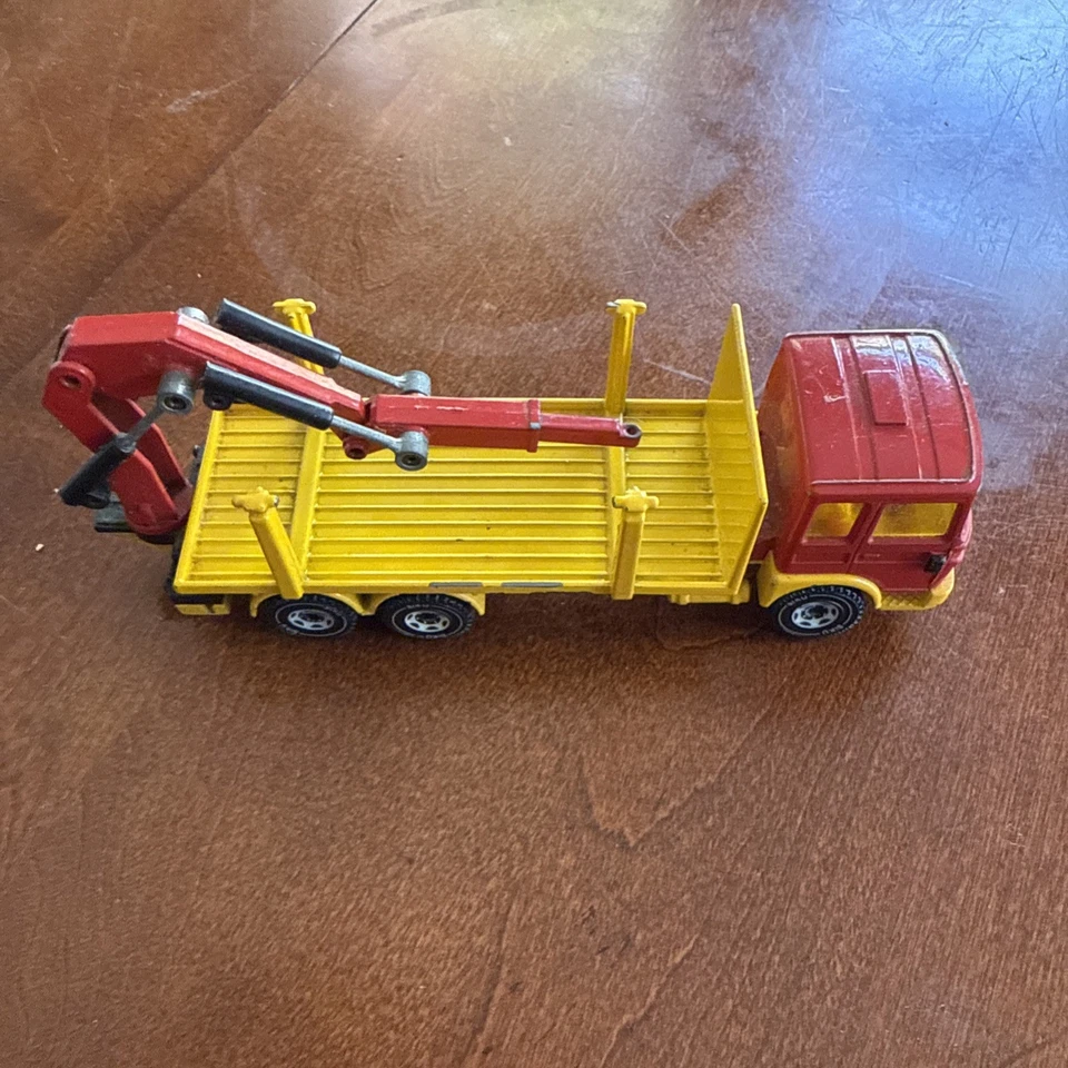 Camión grúa suelto vintage años 80 SIKU 1/55 diecast con grúa Alemania Occidental Foto 3 de 4