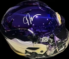 Justin Jefferson Signed Gold Chrome Speedflex Minnesota Vikings Helmet BAS COA