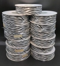 7/8" Zebra Pattern 25 Yards Each Ribbon Lot Of 13 B446